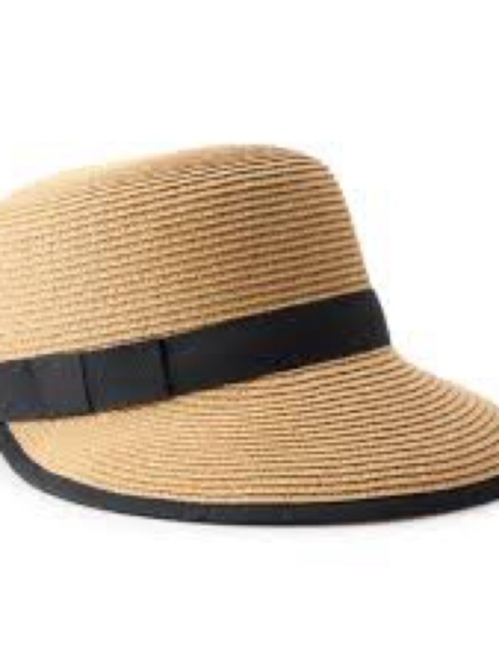 Sonoma Tan Straw Visor with Black Band